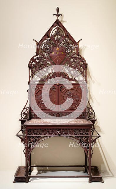 Hall Stand, Coalbrookdale, c. 1870. Creator: Christopher Dresser.