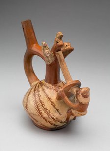 Vessel Depicting a Bird-Hunting Scene, 100 B.C./A.D. 500. Creator: Unknown.