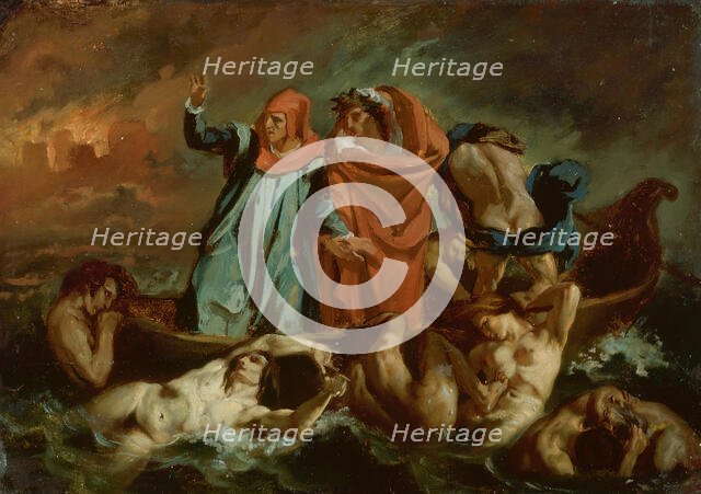 Dante's Bark, 1840/60. Creator: After Eugène Delacroix.