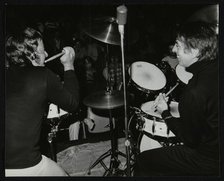 Drummers Les DeMerle and Kenny Clare, London, 1979. Artist: Denis Williams