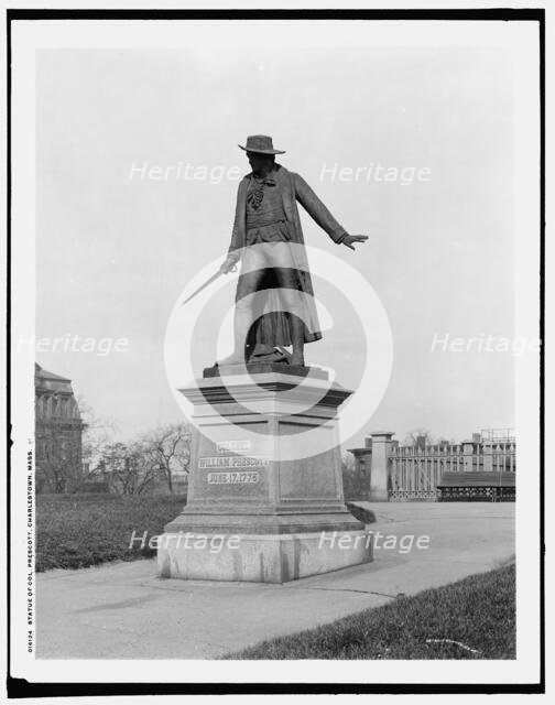 Statue of Col. Prescott, Charlestown, Mass., between 1900 and 1906. Creator: Unknown.