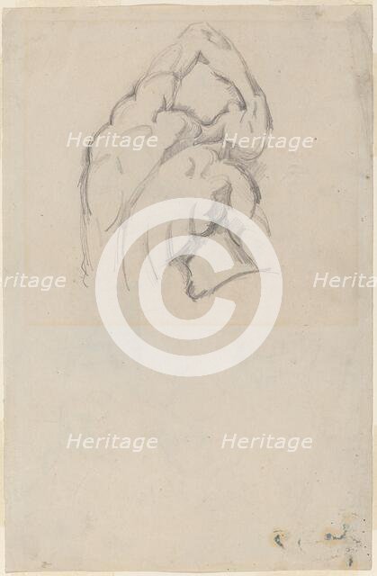 Study of the "Ecorché" [recto], c. 1865/1870. Creator: Paul Cezanne.