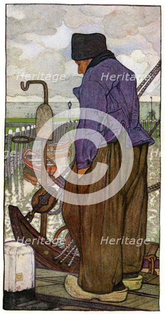 A Dutch boatman, 1898.Artist: Nico Jungmann