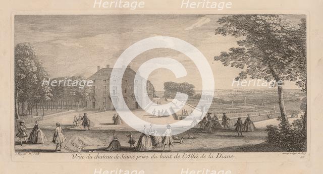View of the Chateau de Seaux from Diana's Promenade. Creator: Jacques Rigaud (French, 1681-1754).