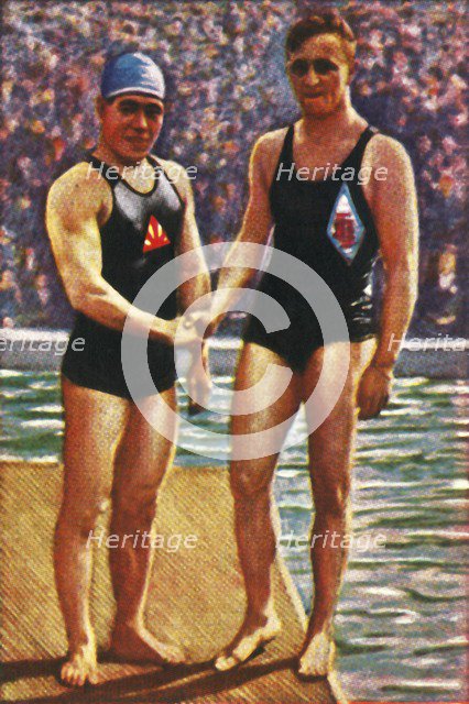 Yoshiyuki Tsuruta and Erich Rademacher, 1928. Creator: Unknown.