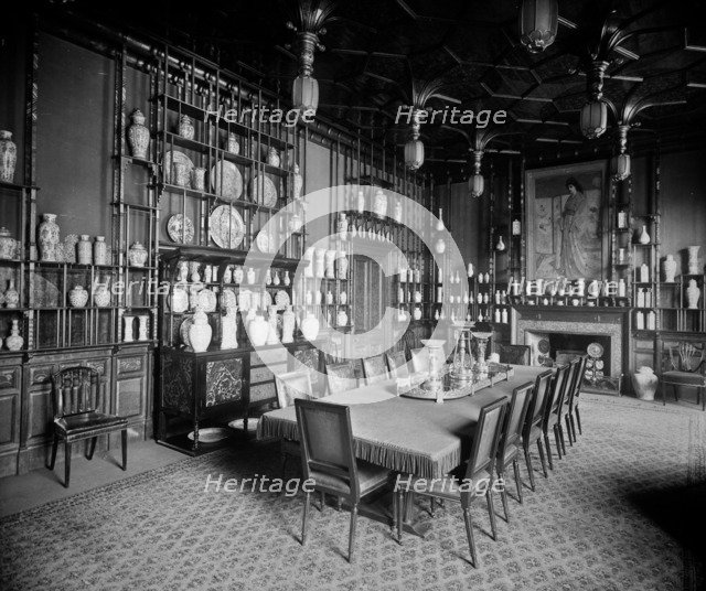 The 'Peacock Room' in 49 Princes Gate, Westminster, London, 1892. Artist: Bedford Lemere and Company