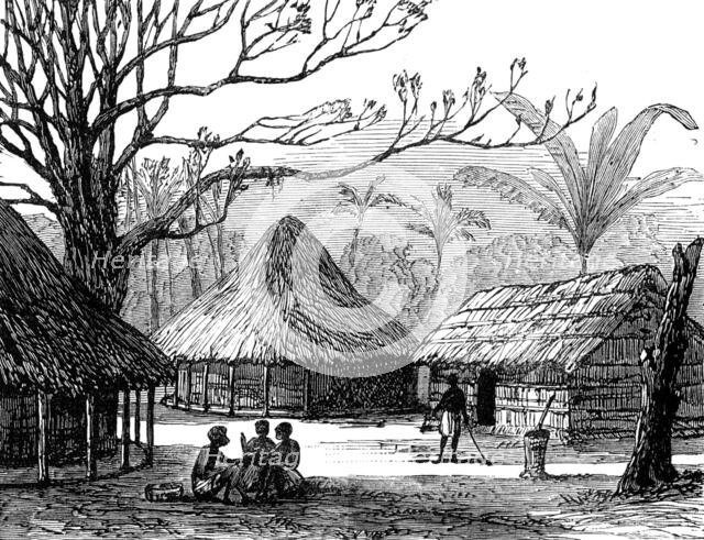 Village of Beho Beho, where Mr. Keith Johnston died, East Central Africa, 1880. Creator: Unknown.