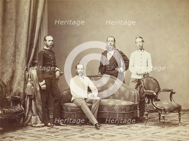 Emperor Franz Joseph I of Austria with his brothers, 1864. Creator: Anonymous.