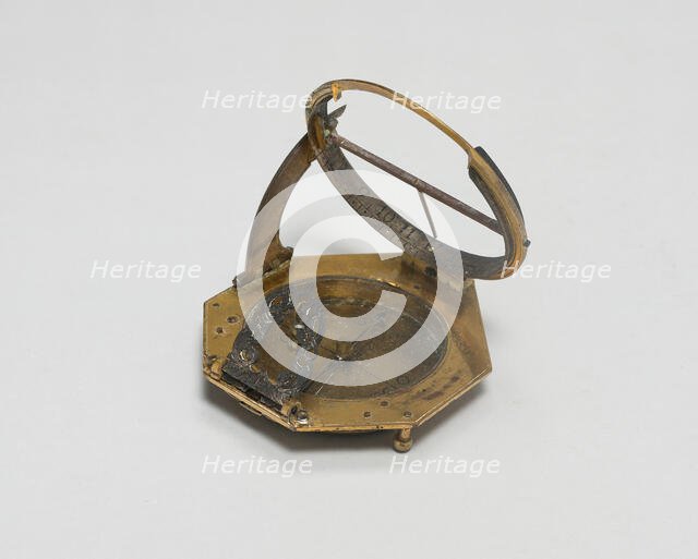 Portable Compass Sundial, Germany, 17th century. Creator: Unknown.
