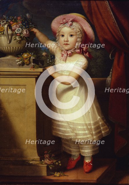 Portrait of Ekaterina Dmitrievna Obreskova (1822-1874), ca 1825. Artist: Anonymous  