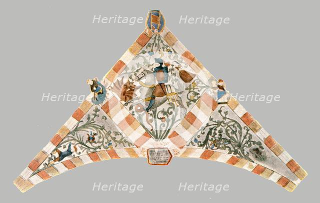 Decoration in St Peter's Church, Bastogne, Belgium, (1928).  Creator: Unknown.