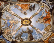 Ceiling painting of the Chapel of Eleonor of Toledo in the Palazzo Vecchio, 1540-1545. Artist: Bronzino, Agnolo (1503-1572)