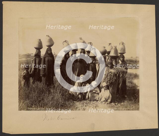 Fellahines (poteuses d'eau), about 1870-1890. Creator: Gabriel Lekegian.