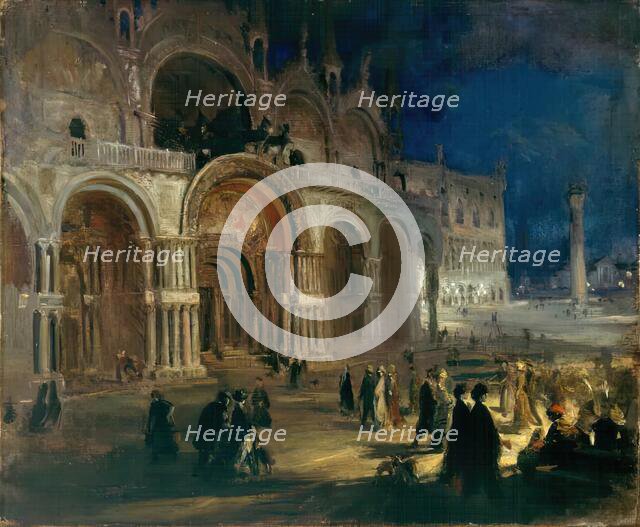 St Mark's By Moonlight, c1908-1912. Creator: Charles Hodge Mackie.