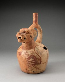 Handle Spout Vessel in the Form of a Fox Warrior, 100 B.C./A.D. 500. Creator: Unknown.
