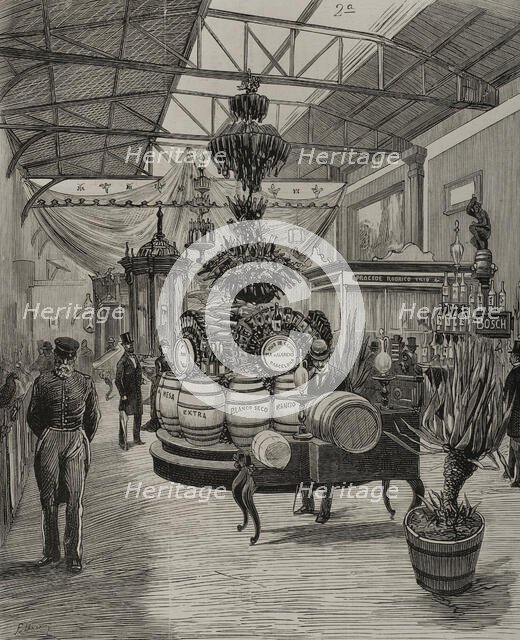 Fifth Hall of the Spanish Section in the Palace of the Champ de Mars, Paris Exposition, 1878.  Creator: Josep Lluís Pellicer Feñé.