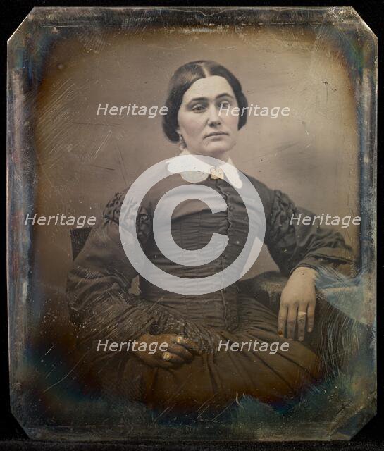 Portrait of a Woman, about 1858. Creator: Jacob Byerly.