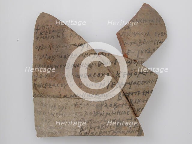 Ostrakon, Coptic, 7th century. Creator: Unknown.