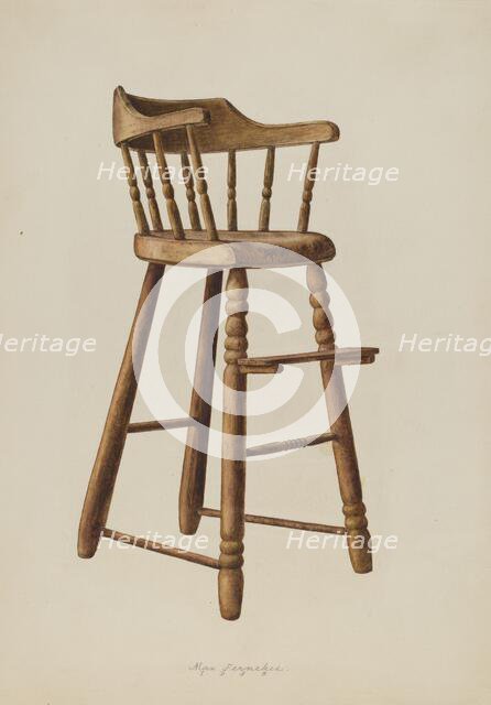 Baby High Chair, 1938. Creator: Max Fernekes.