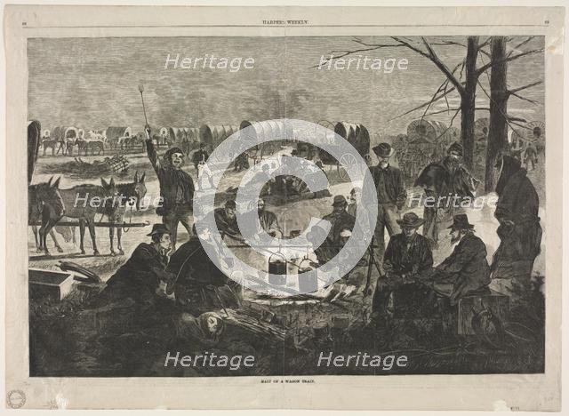 Halt of the Wagon Train, 1864. Creator: Winslow Homer (American, 1836-1910).