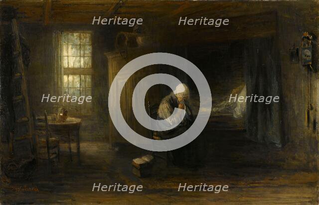 'Alone in the World', 1878. Creator: Jozef Israels.