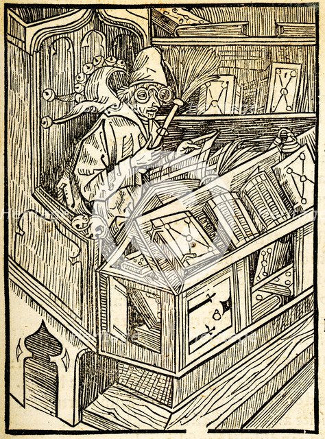 Illustration to the book Ship of Fools by Sebastian Brant, 1497.