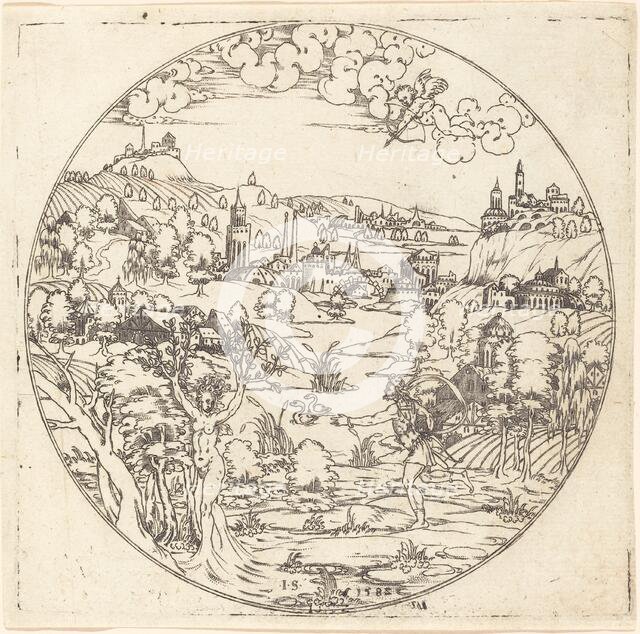 Apollo and Daphne, 1582. Creator: Master I.S..