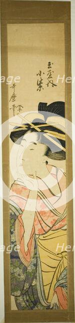 The Courtesan Komurasaki of the Tamaya, Japan, c. 1801. Creator: Kitagawa Utamaro.