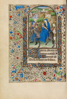 The Flight into Egypt; Book of Hours, about 1440-1450. Creator: Workshop of the Bedford Master.