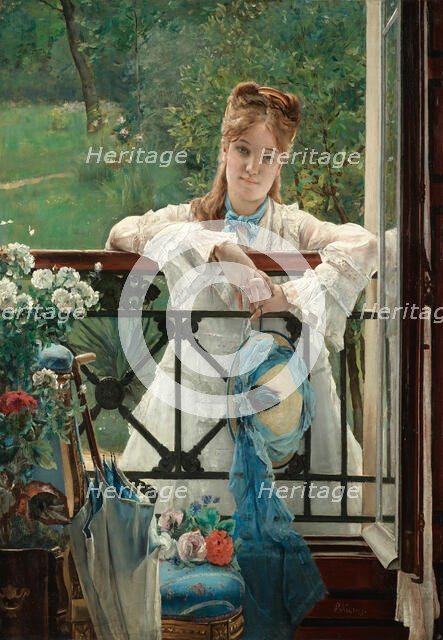 The Blue Ribbon  , ca 1894. Creator: Stevens, Alfred (1823-1906).