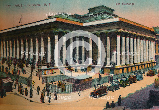 La Bourse, Paris, c1920. Artist: Unknown.