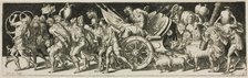 Triumphal March, from Combats and Triumphs, 1550/1572. Creator: Etienne Delaune.