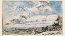 Houses with a View into the Distance, 1888. Creator: Johan Barthold Jongkind.