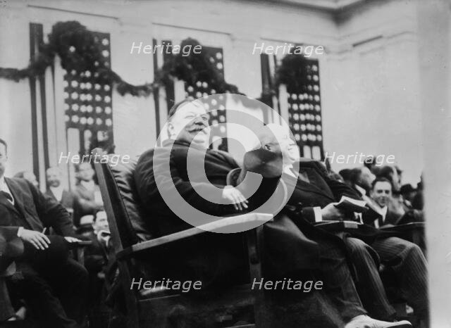 President William Howard Taft with Mayor Frank K. Mott. at the laying of the cornerstone..., 1911. Creator: Bain News Service.