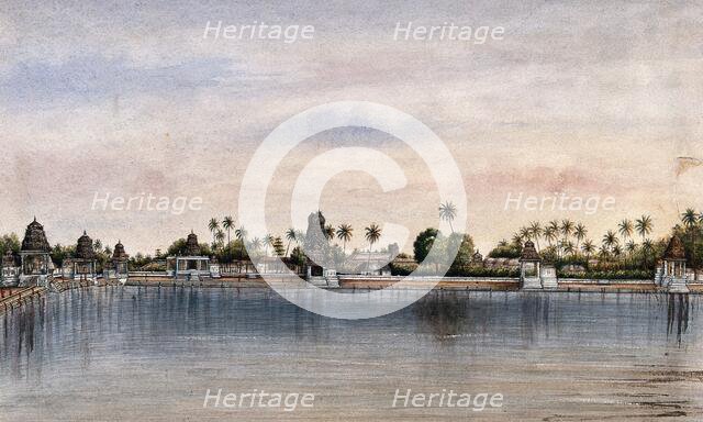 Comnaconum: sacred tank at the Shiva temple, (between 1800 and 1899?). Creator: Unknown.