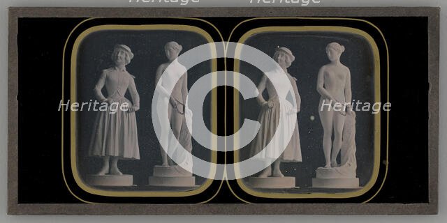 Untitled (Two Statues), 1853. Creator: Louis Jules Duboscq-Soleil.