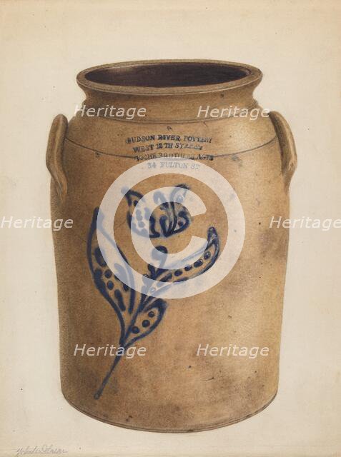 Jar, c. 1937. Creator: Yolande Delasser.