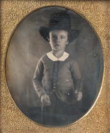 Young Boy Wearing Livery or Riding Costume, 1840s. Creator: Unknown.