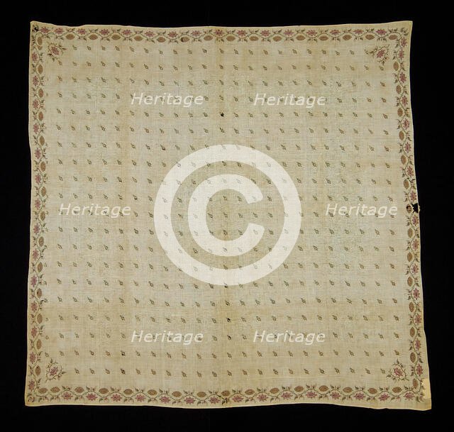 Kerchief, probably American, 1790-1810. Creator: Unknown.