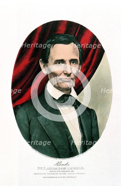 Abraham Lincoln (1809-65), c1865. Artist: Currier and Ives