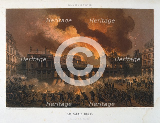 'Le Palais Royal', Paris Commune, 24 May 1871. Artist: Anon