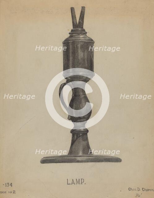 Lamp, 1936. Creator: Charles Charm.