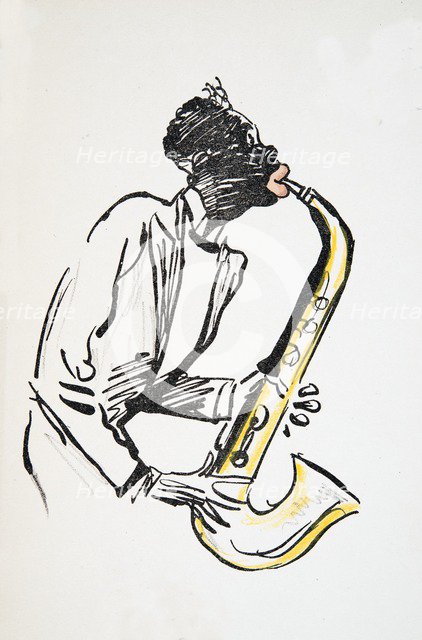 Saxophone Player, from 'White Bottoms' pub. 1927.