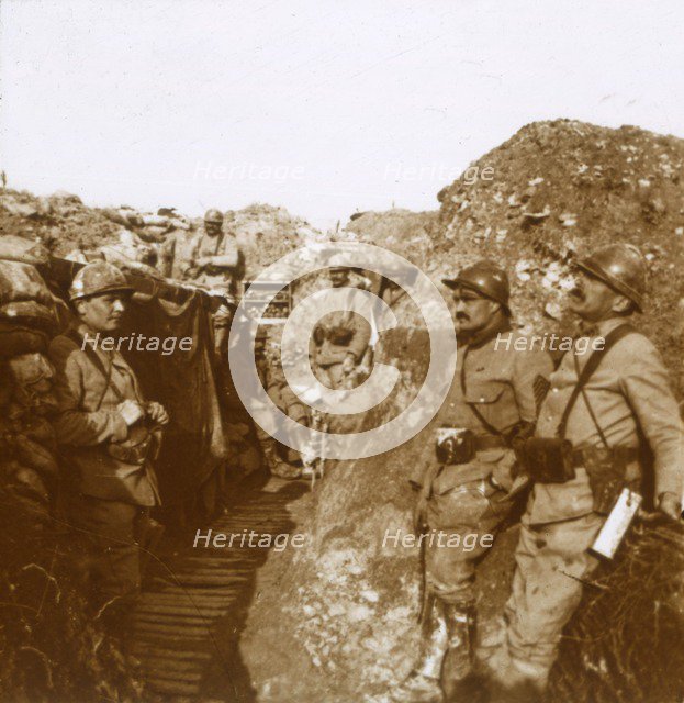 Fighting unit, Ville-sur-Tourbe, northern France, c1914-c1918. Artist: Unknown.