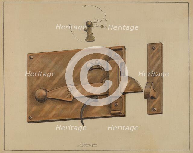 Bar Latch, c. 1936. Creator: Jack Staloff.