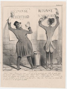 Plate 38: Chaud! Chaud! Bertrand, faut pousser à la vente de la merchandise..., 1838. Creator: Honore Daumier.