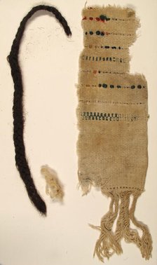 Textile Fragments and braid, Coptic, 4th-7th century. Creator: Unknown.