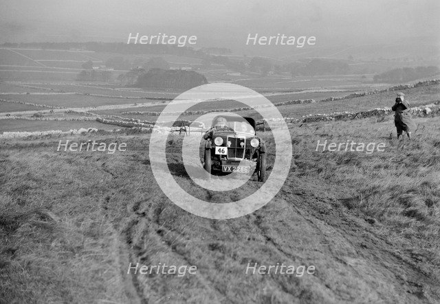 MG M type of RD Crump competing in the MCC Sporting Trial, 1930. Artist: Bill Brunell.