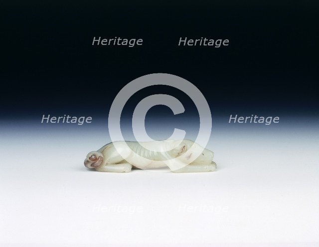 Jade hound dog, Ming dynasty, China, 1368-1644. Artist: Unknown