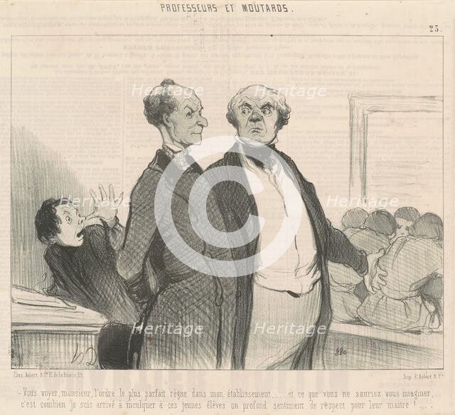 Vous voyez ... l'orde le plus parfait règne ..., 19th century. Creator: Honore Daumier.